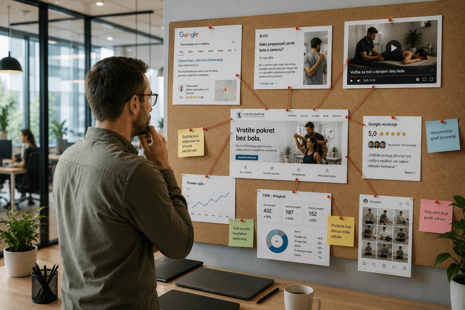 Elementi kompletnog digitalnog marketinga za klinike: SEO, oglasi, CRM, sadržaj i konverzije